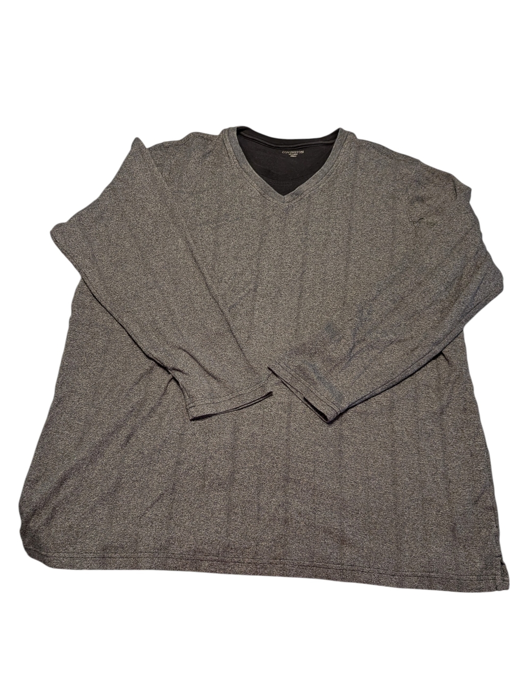 Covington XXXLT Men's V-Neck Sweater in Heather Gray